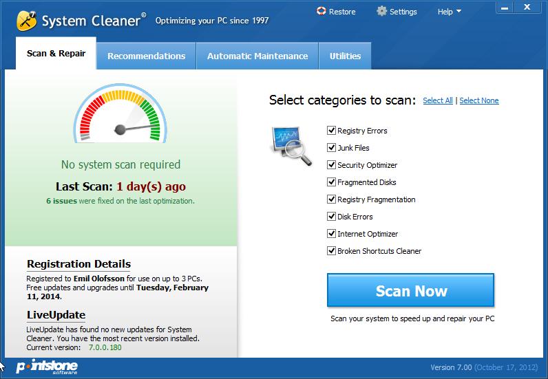 System Cleaner,System Cleaner下载,垃圾清理工具
