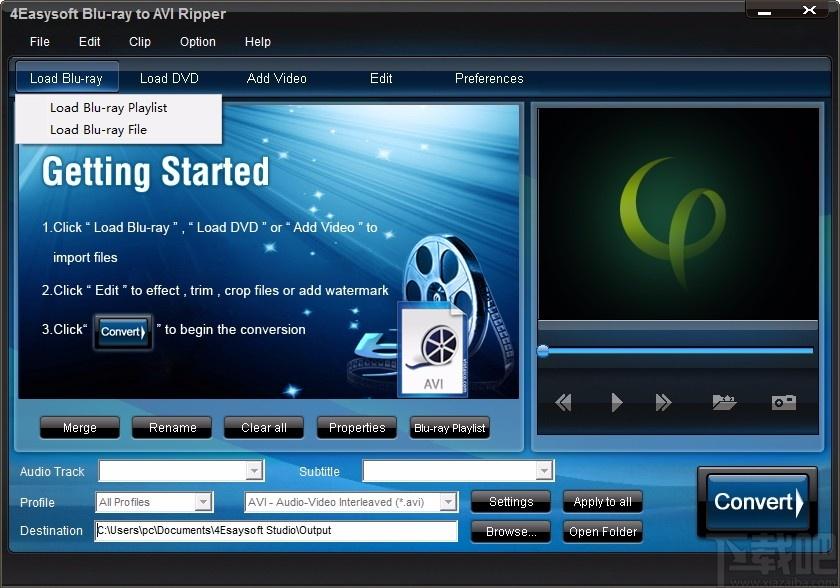 4Easysoft Blu-ray to AVI Ripper,蓝光转AVI转换器,视频转换