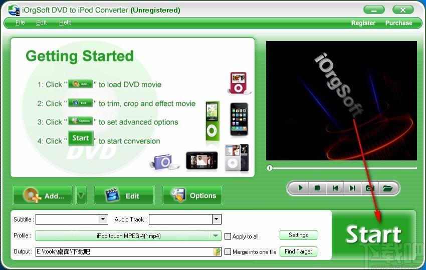 iOrgSoft DVD to iPod Converter,DVD转iPod,视频转换
