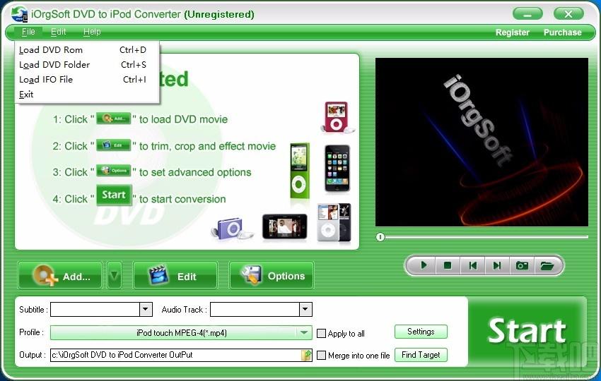 iOrgSoft DVD to iPod Converter,DVD转iPod,视频转换